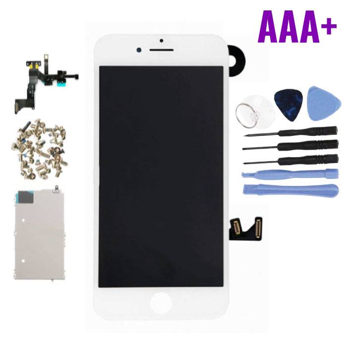 Stuff Certified® Vormontierter iPhone 7-Bildschirm (Touchscreen + LCD + Teile) AAA + Qualität - Weiß + Werkzeuge