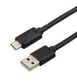 Stuff Certified® USB - Cavo di ricarica USB-C Caricabatterie Cavo dati Dati Android 3 metri Nero