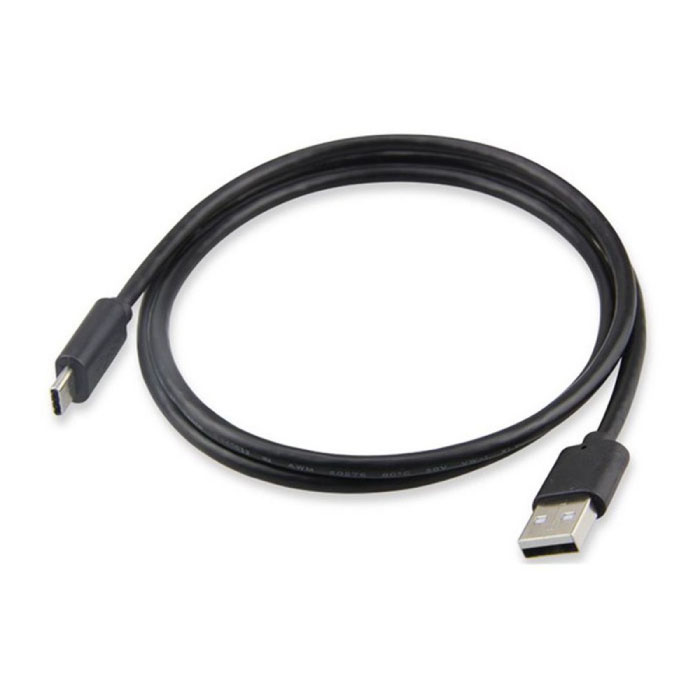 USB - USB-C Cable de carga Cargador Cable de datos Datos Android 3 metros Negro