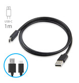 Stuff Certified® USB - Câble de chargement USB-C Câble de données Android 1 mètre noir