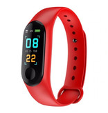 Stuff Certified® Originale M3 Smartband Fitness Sport Activity Tracker Smartwatch Smartphone Watch OLED iOS Android iPhone Samsung Huawei Red