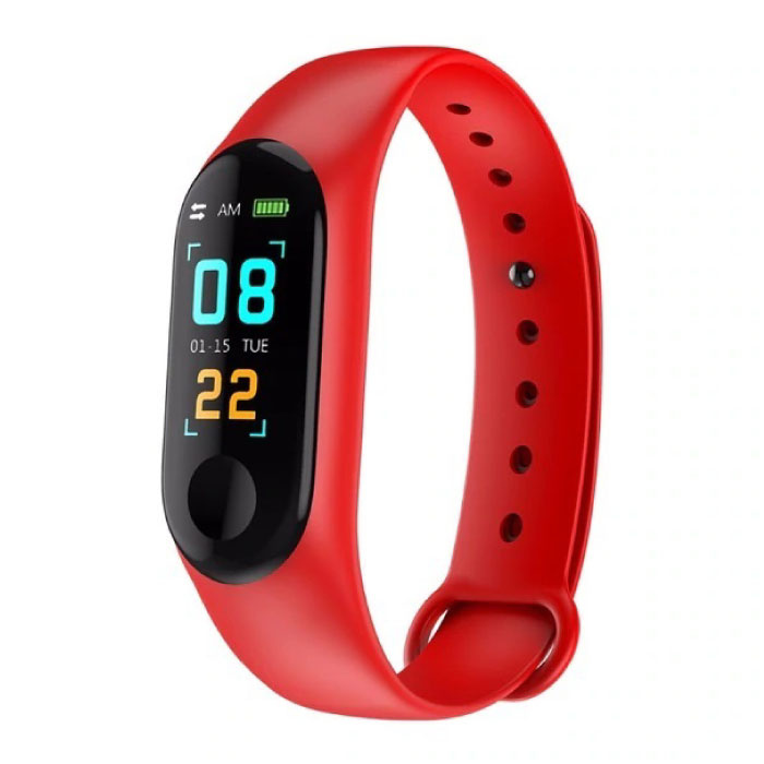 Original M3 Smartband Fitness Sport Activité Tracker Smartwatch Montre Smartphone OLED iOS Android iPhone Samsung Huawei Rouge