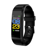 Stuff Certified® Originele ID115 Plus Smartband Fitness Sport Activity Tracker Smartwatch Smartphone Horloge iOS Android iPhone Samsung Huawei Zwart