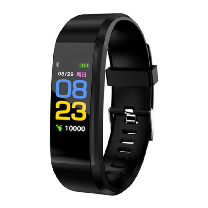 Original ID115 Plus Smartband Fitness Sport Activity Tracker Reloj inteligente Reloj inteligente iOS Android iPhone Samsung Huawei Negro