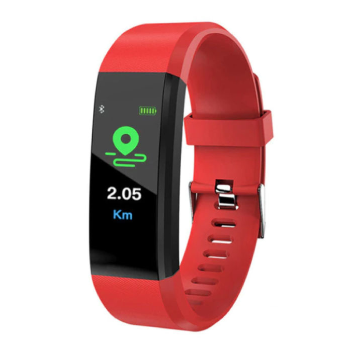 ID115 Plus originale Smartband Fitness Sport Activity Tracker Smartwatch Smartphone Watch iOS Android iPhone Samsung Huawei Red