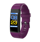 Stuff Certified® Original ID115 Plus Smartband Fitness Sport Activity Tracker Smartwatch Smartphone Watch iOS Android iPhone Samsung Huawei Purple