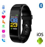 Stuff Certified® ID115 Plus originale Smartband Fitness Sport Activity Tracker Smartwatch Smartphone Watch iOS Android iPhone Samsung Huawei Black