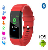 Stuff Certified® Original ID115 Plus Smartband Fitness Sport activité Tracker Smartwatch montre Smartphone iOS Android iPhone Samsung Huawei rouge