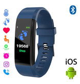 Stuff Certified® ID115 Plus originale Smartband Fitness Sport Activity Tracker Smartwatch Smartphone Watch iOS Android iPhone Samsung Huawei Blue