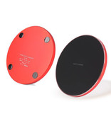 Jetjoy Caricabatterie wireless universale Qi GY-68 9V - Tappetino di ricarica wireless 1,67A rosso