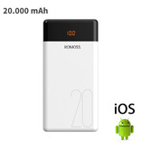 Romoss LT20 External 20.000mAh Power Bank Emergency Battery Battery Charger Charger White