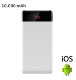 Baseus Externe 10.000mAh Powerbank Noodaccu Batterij Oplader Charger Wit