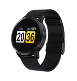 Stuff Certified® Originele Q8 Smartband Fitness Sport Activity Tracker Smartwatch Smartphone Horloge OLED iOS Android iPhone Samsung Huawei Zwart Metaal
