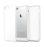 Stuff Certified® Coque en silicone TPU transparente à 360 ° pour iPhone 5 + protecteur d'écran en PET