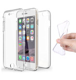 Stuff Certified® Coque en silicone TPU transparente à 360 ° pour iPhone 6 + protecteur d'écran en PET