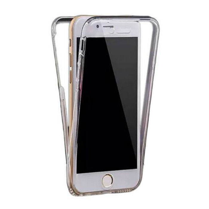 Stuff Certified® iPhone 6 Plus Ganzkörper 360 ° transparente TPU Silikonhülle + PET Displayschutzfolie