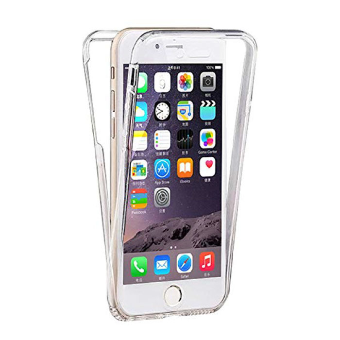 Funda de silicona transparente 360° de cuerpo completo para iPhone