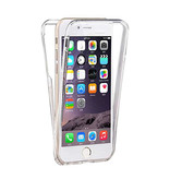 Stuff Certified® iPhone 6S Plus Ganzkörper 360 ° transparente TPU Silikonhülle + PET Displayschutzfolie