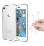 Stuff Certified® Funda de silicona TPU transparente 360 ° de cuerpo completo para iPhone 8 Plus + protector de pantalla PET