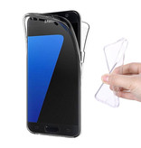 Stuff Certified® Samsung Galaxy S7 Ganzkörper 360 ° transparente TPU Silikonhülle + PET Displayschutzfolie