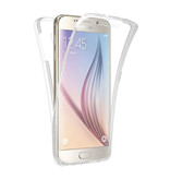 Stuff Certified® Samsung Galaxy S7 Full Body Przezroczysty silikonowy pokrowiec 360 ° z TPU + folia ochronna PET