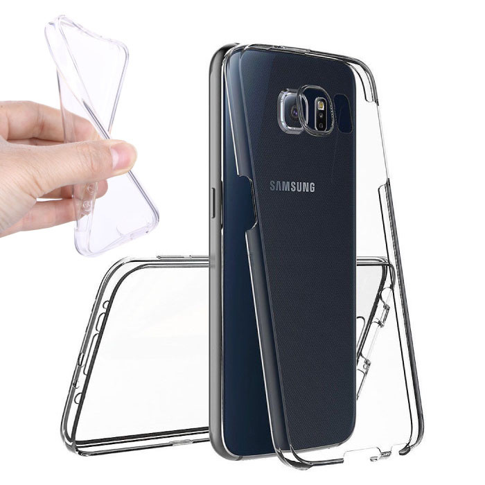 Custodia in silicone TPU trasparente a 360 ° per tutto il corpo per Samsung Galaxy S9 + proteggi schermo in PET