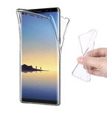 Stuff Certified® Samsung Galaxy Note 8 Full Body Przezroczysty silikonowy pokrowiec 360 ° z TPU + folia ochronna PET
