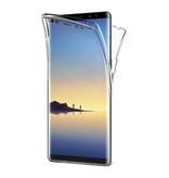 Stuff Certified® Samsung Galaxy Note 8 Full Body Przezroczysty silikonowy pokrowiec 360 ° z TPU + folia ochronna PET