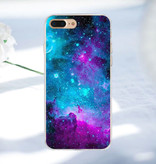 Stuff Certified® iPhone 8 Plus - Space Star Case Cover Cas Soft TPU Case