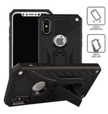 Stuff Certified® iPhone 5S - Coque Armure Militaire Coque Cas TPU Noir + Béquille