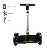 FLJ Hoverboard eléctrico E Scooter con asa - 10.5 "- 350W - Batería Samsung de 4.4 Ah - Negro