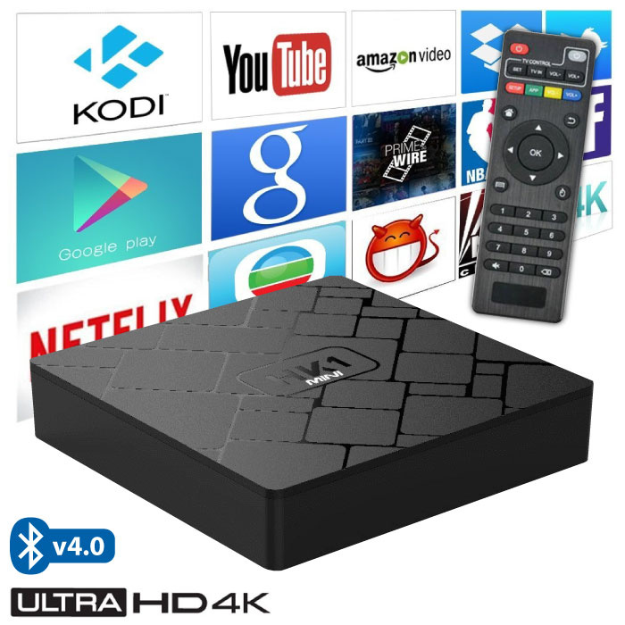 HC1 4K TV Mini Media Player androide de la caja Kodi - 2 GB de RAM - 16 GB  ROM