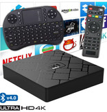 Stuff Certified® HK1 Mini 4K TV Box Media Player Android Kodi - 2 GB RAM - 16 GB Speicher + drahtlose Tastatur