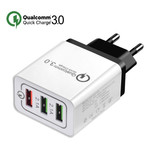 Stuff Certified® Qualcomm Quick Charge 3.0 Triple (3x) Port USB Ładowarka ścienna do iPhone / Android Ładowarka ścienna Czarna