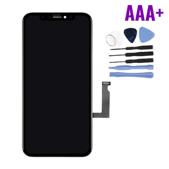 Stuff Certified® Ekran iPhone XR (ekran dotykowy + LCD + części) Jakość AAA + - czarny + narzędzia