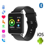 COLMI Land 1 Smartwatch Smartband Smartphone Fitness Sport Aktivität Tracker Uhr OLED iOS Android iPhone Samsung Huawei Schwarzes Silikonband