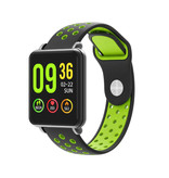 COLMI Country 1 Smartwatch Smartband Smartfon Fitness Sport Activity Tracker Zegarek OLED iOS Android iPhone Samsung Huawei Zielony dwukolorowy pasek