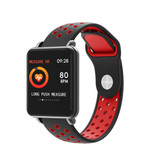COLMI Country 1 Smartwatch Smartband Smartphone Fitness Sport Activity Tracker Watch OLED iOS Android iPhone Samsung Huawei Red Two-Tone Strap