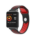 COLMI Land 1 Smartwatch Smartband Smartphone Fitness Sport Aktivität Tracker Uhr OLED iOS Android iPhone Samsung Huawei Rot Zweifarbiger Gurt