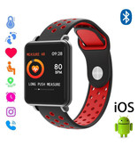 COLMI Country 1 Smartwatch Smartband Smartphone Fitness Deporte Rastreador de actividad Reloj OLED iOS Android iPhone Samsung Huawei Rojo Correa de dos tonos