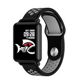 COLMI Country 1 Smartwatch Smartband Smartfon Fitness Sport Activity Tracker Zegarek OLED iOS Android iPhone Samsung Huawei Szary dwukolorowy pasek