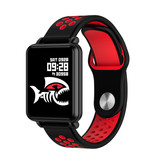 COLMI Country 1 Smartwatch Smartband Smartfon Fitness Sport Activity Tracker Zegarek OLED iOS Android iPhone Samsung Huawei Dwukolorowy czerwony pasek