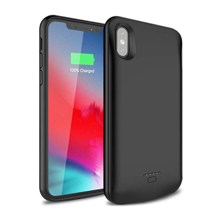 Custodia per batteria caricabatterie Powerbank Powerbank sottile per iPhone XS 4000mAh Custodia nera