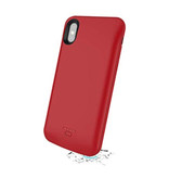 Stuff Certified® Etui Coque iPhone XS Max 5000mAh Slim Powercase Powerbank Chargeur Rouge