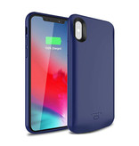 Stuff Certified® iPhone XS Max 5000mAh Slim Powercase Powerbank Charger Battery Cover Case Case Blue