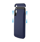 Stuff Certified® iPhone XS Max 5000mAh Slim Powercase Cargador Powerbank Cubierta de la batería Carcasa Estuche Azul