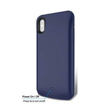 Stuff Certified® iPhone XS Max 5000mAh Schlankes Powercase Powerbank Ladegerät Batterieabdeckung Case Case Blau