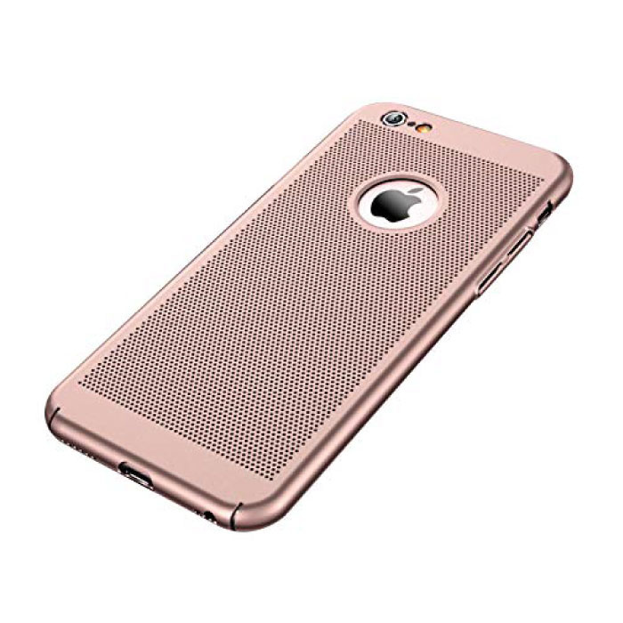 iPhone SE (2016) - Funda ultradelgada con cubierta de disipación de calor Funda Cas en oro rosa