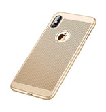 Stuff Certified® iPhone XS - Ultra Slim Case Heat Dissipation Cover Cas Case Gold