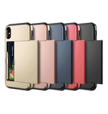 VOFOLEN iPhone 5S - Wallet Card Slot Cover Case Case Business Red